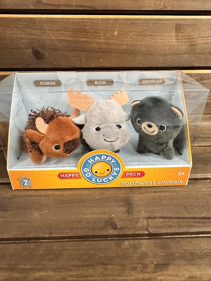 Happy Go Luckys Plush Set of 3 - Northwest Animals