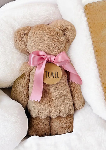 Bear Bath Towel - Brown