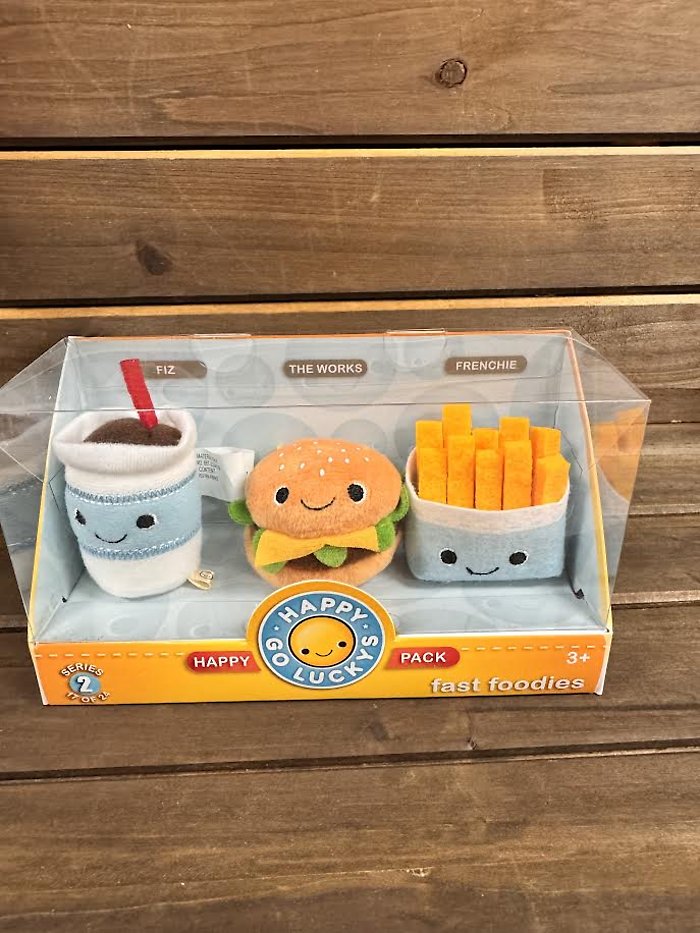 Happy Go Luckys Plush Set of 3 - Fast Foodies