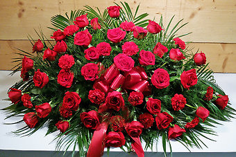 A Life Well Lived Full Casket Spray