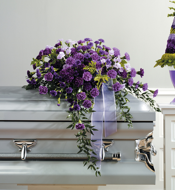Purple It is Casket Spray