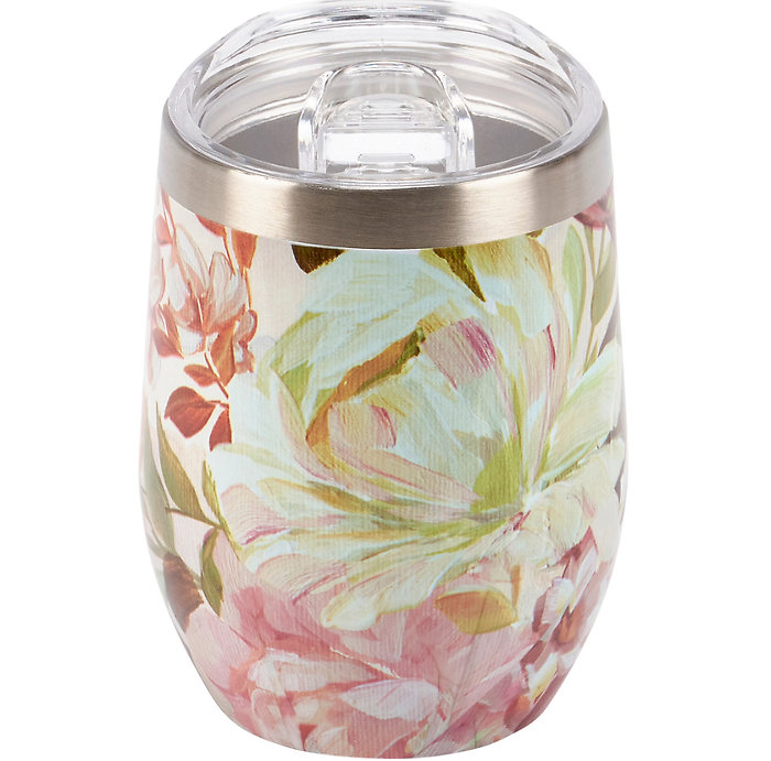 Cabbage Rose Wine Tumbler