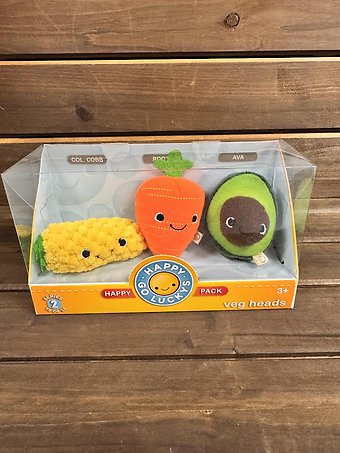 Happy Go Luckys Plush Set of 3 - Veg Heads