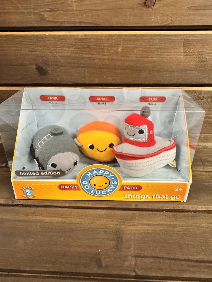 Happy Go Luckys Plush Set of 3 - Things That Go